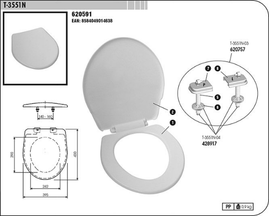 Obrázek z WC sedátko bílé 3551