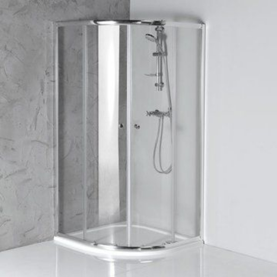Obrázek z HLS900 ARLETA čvrtkruhová sprchová zástěna 900x900mm, čiré sklo