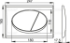 Obrázek z ALCAPLAST ovládací tlačítko dvojčinné, bílá M70